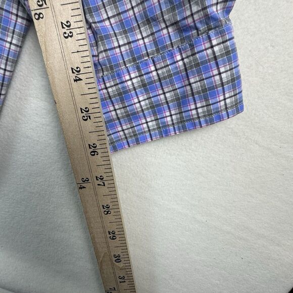 Ralph Lauren Shirt Men XL Blue Plaid COTTON STRETCH Button Down Pony Long sleeve - Picture 4 of 12